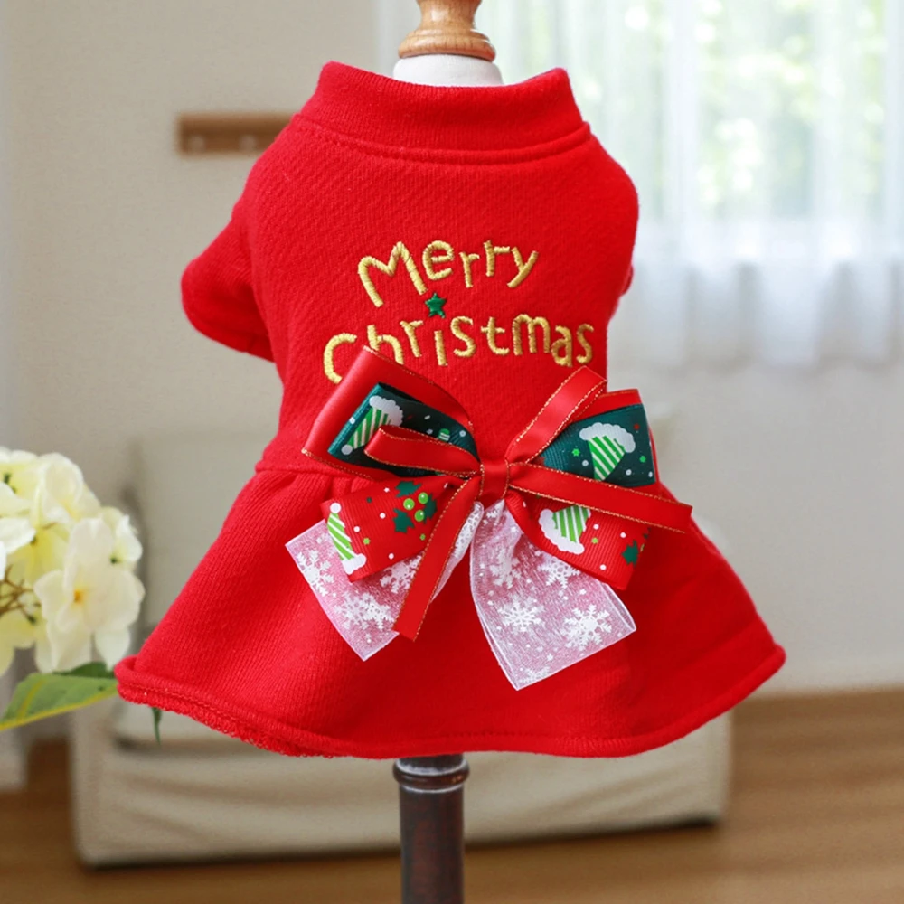 Christmas Dog Dresses For Small Dogs Girl Holiday Pet Clothes Xmas Cosplay Puppy Cat Dress Fancy Princess Dress Doggie Costume