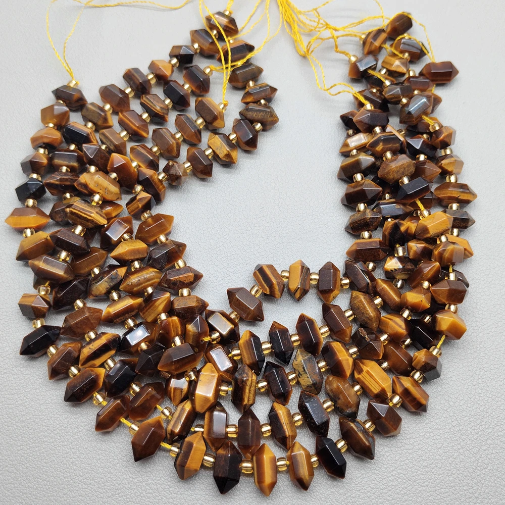 

3 нити тигровый глаз граненые двусторонние бусины хрустальная бусина 10 дюймов