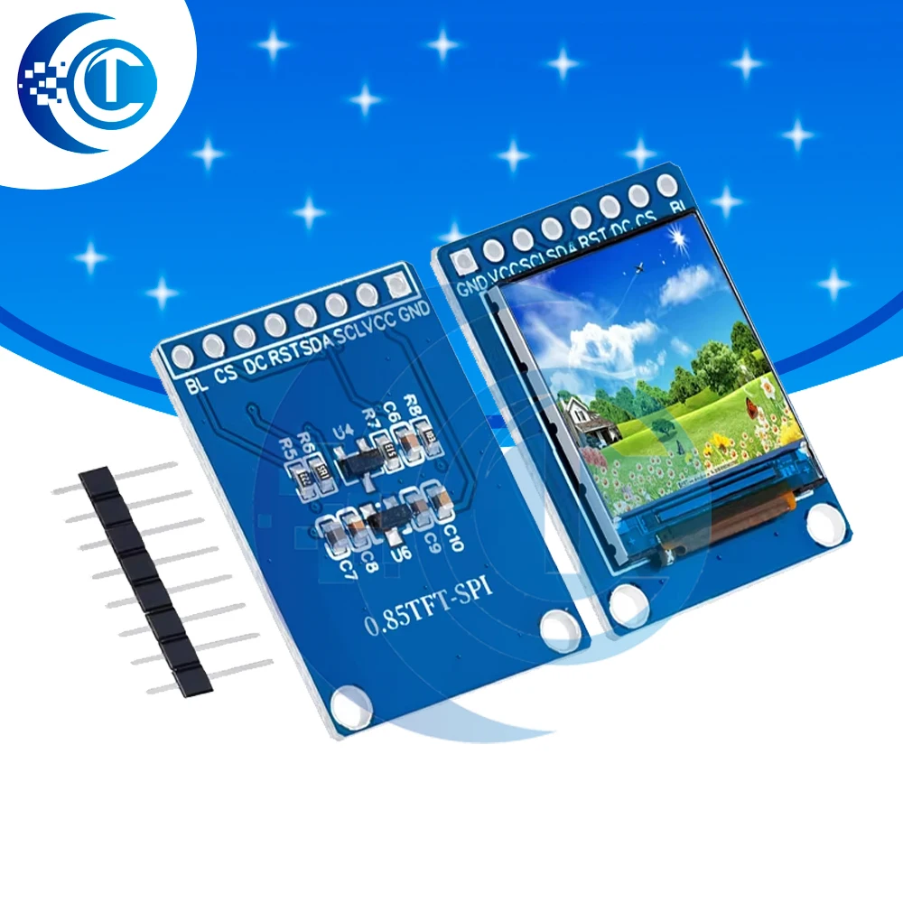 

0.85 Inch 0.85" Color TFT Display Module HD IPS LCD LED Screen 128X128 SPI Interface GC9107 Controller For Arduino