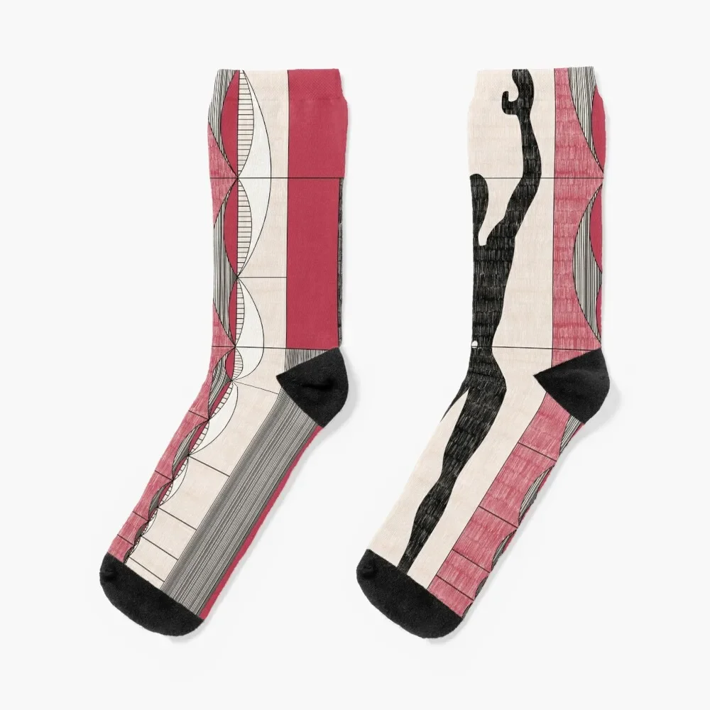 

Le Corbusier architecture illustration minimalist colored pencil Modulor Socks gifts tennis Women Socks Men's