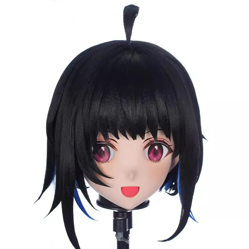Handmade Customize Japanese Anime Character Female/Girl Resin Kig Mask Full Head With Lock Anime Cosplay Kigurumi Mask