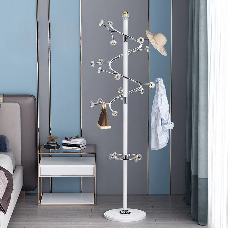 Crystal Home Hanger Floor-to-ceiling stainless steel bedroom coat rack Nordic pole bag