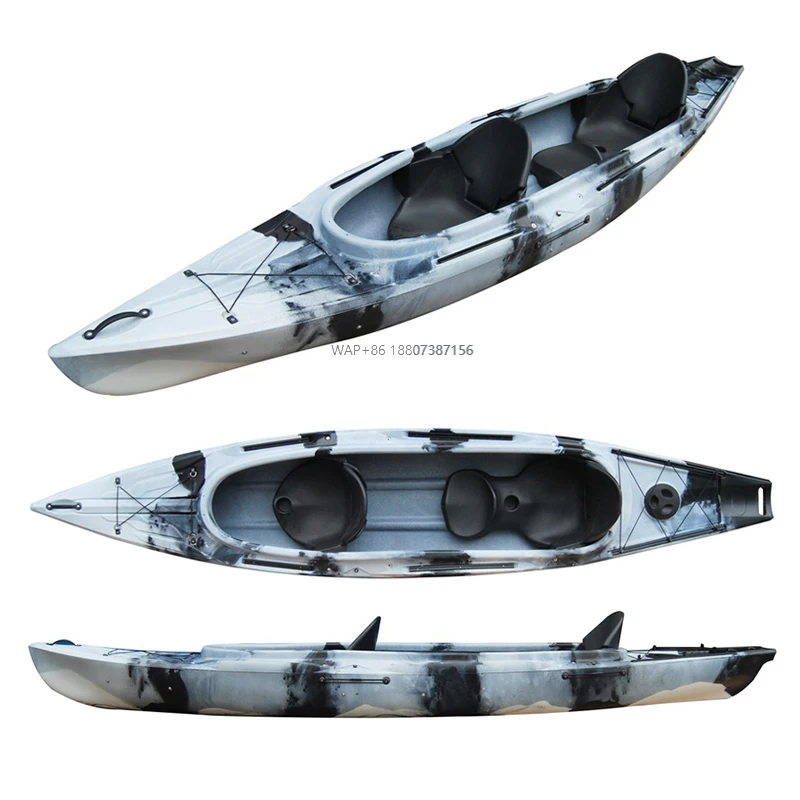 Kayak rot molded plastic sea kayak fishing accessories mounting slide 2 people sitting in fishing
