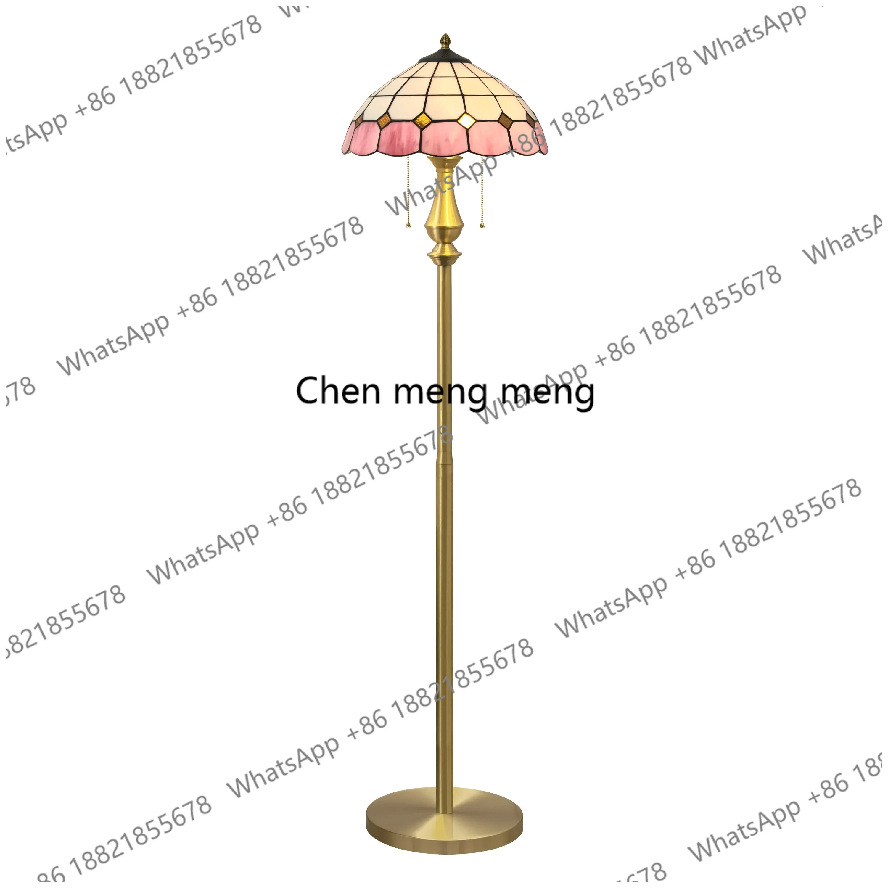 

Медный напольный светильник в американском ретро-стиле для гостиной, вертикальный, для европейской спальни, декоративный, с функцией создания атмосферного освещения.