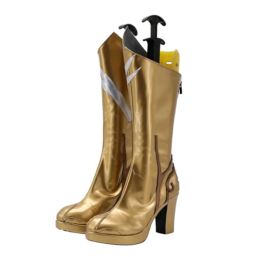 LoL Riven Prestige Valiant Sword Gold Cosplay Tacchi realizzati su misura