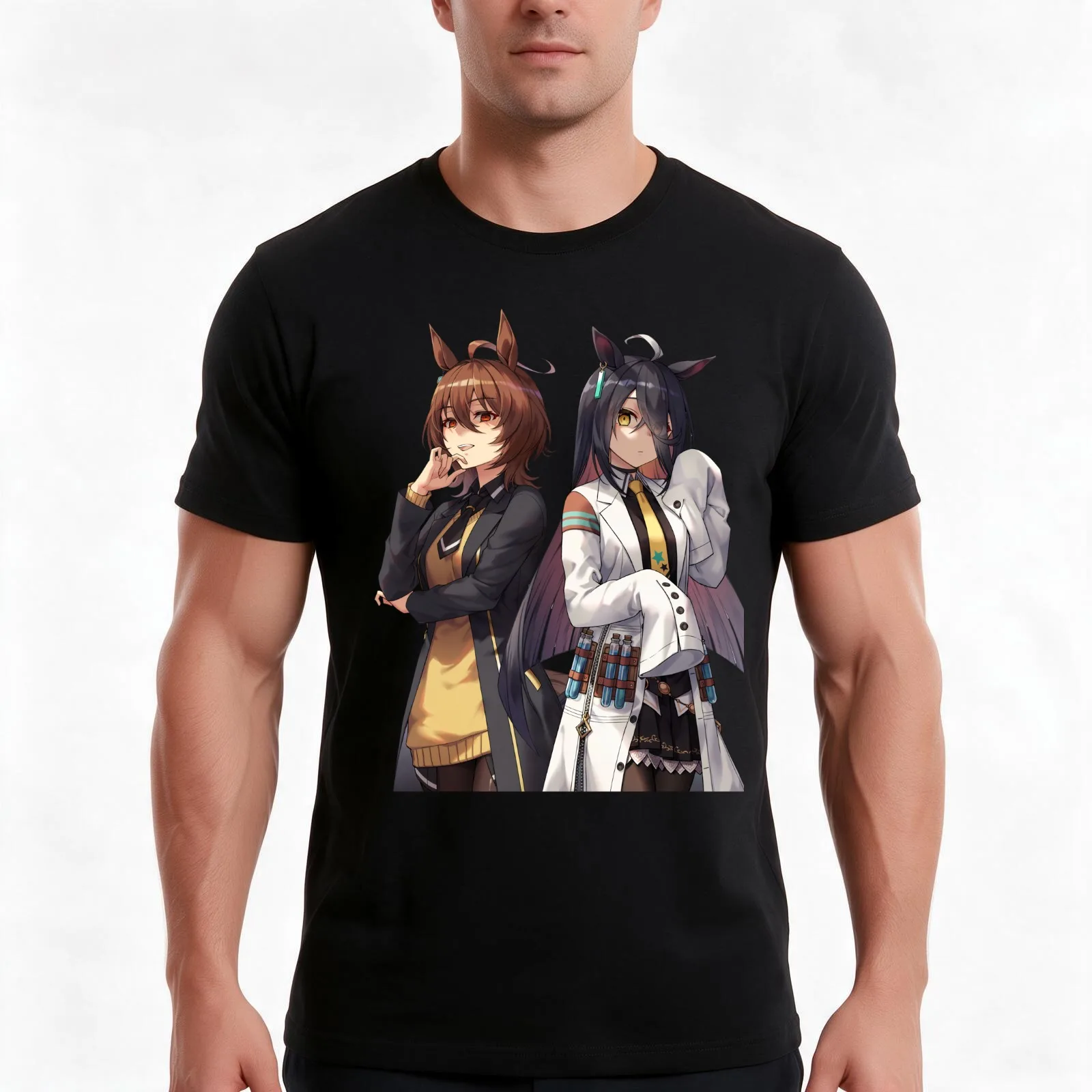 Agnes Tachyon Manhattan Café Uma Musume T-Shirt Summer Casual Cotton Tee Oversized Streetwear Tops Vintage Graphic Print