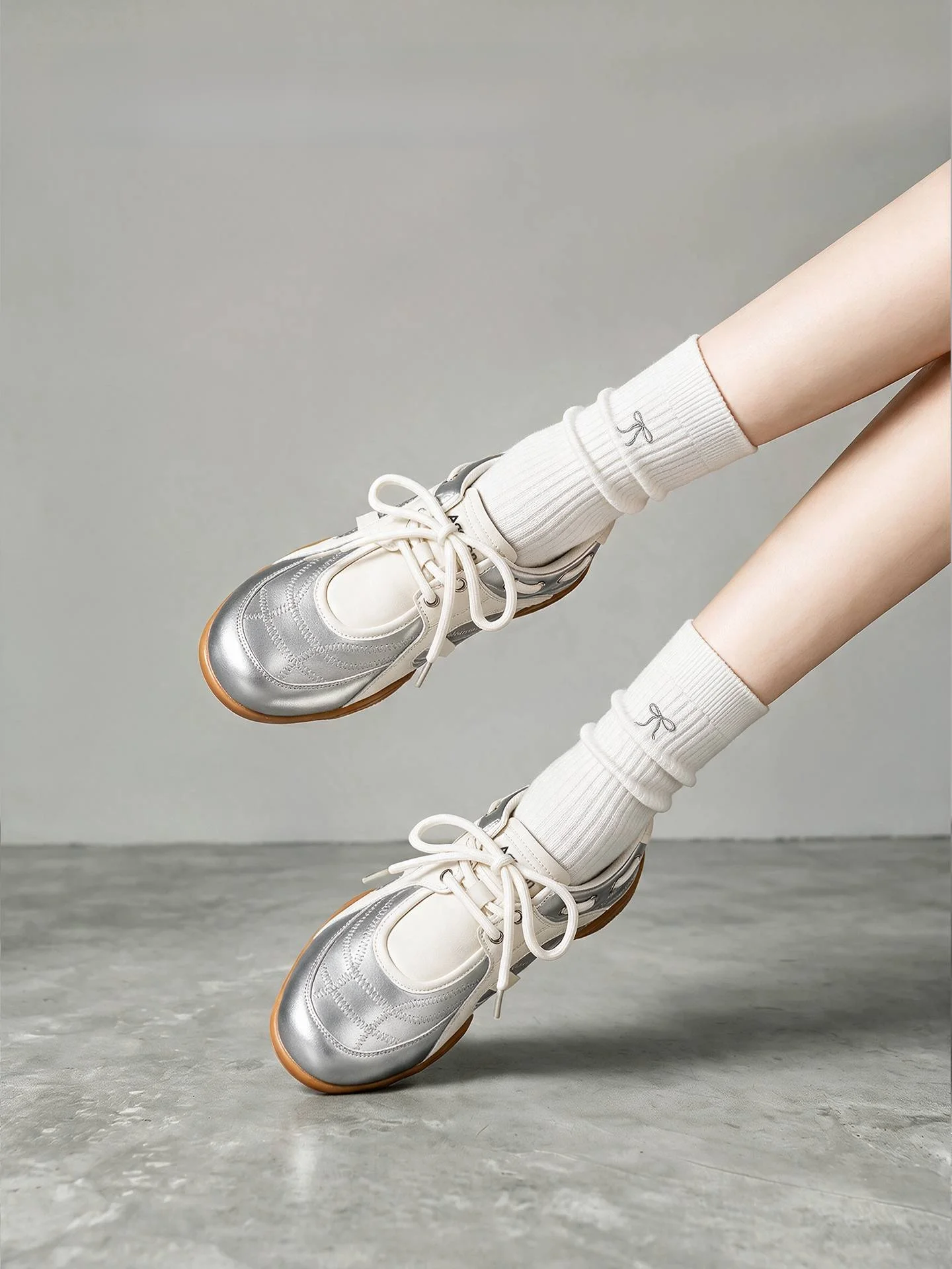 agsdon-select-silver-ballet-dequn-shoes-women's-2026-autumn-new-thick-bottom-sports-casual-shoes-breathable-comfortable-rubbe