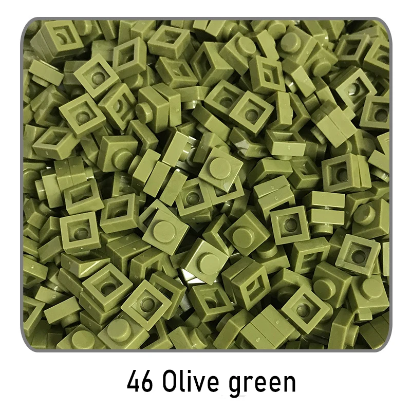 100 Stücke DIY Ziegel Teile 3024 1x1 Platte Pädagogische Tech Bau Assmble Kompatible Block Teile Spielzeug für Kind Kinder
