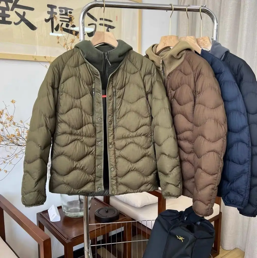 Men\'s And Women\'s Lightweight Duck Down Jacket Outdoor Trekking Climbing Camping Riding Cycle Sports Fitness Running Stormsuit