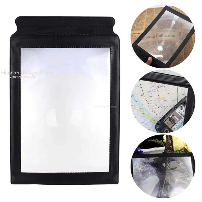 A4 Lenses Large Sheet Magnifier Magnifying Glass Book Reading Lens Page Glass Lens Magnification Aid Fresnel Lentes Magnifier