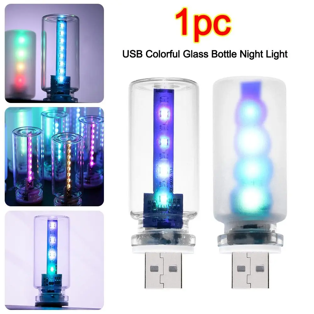 

NEW DC 5V Mood Light Colorful Adjustable USB Lamp Touch Activated Atmosphere LED Car Decor