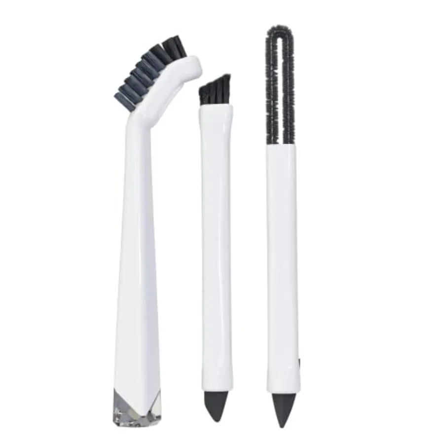 

Small Cleaning Brush Set 3pcsCrevice Brushes for CleaningScrub Brushes Set with Silicone Tipped Scrub BrushStiff Handle Miniatu