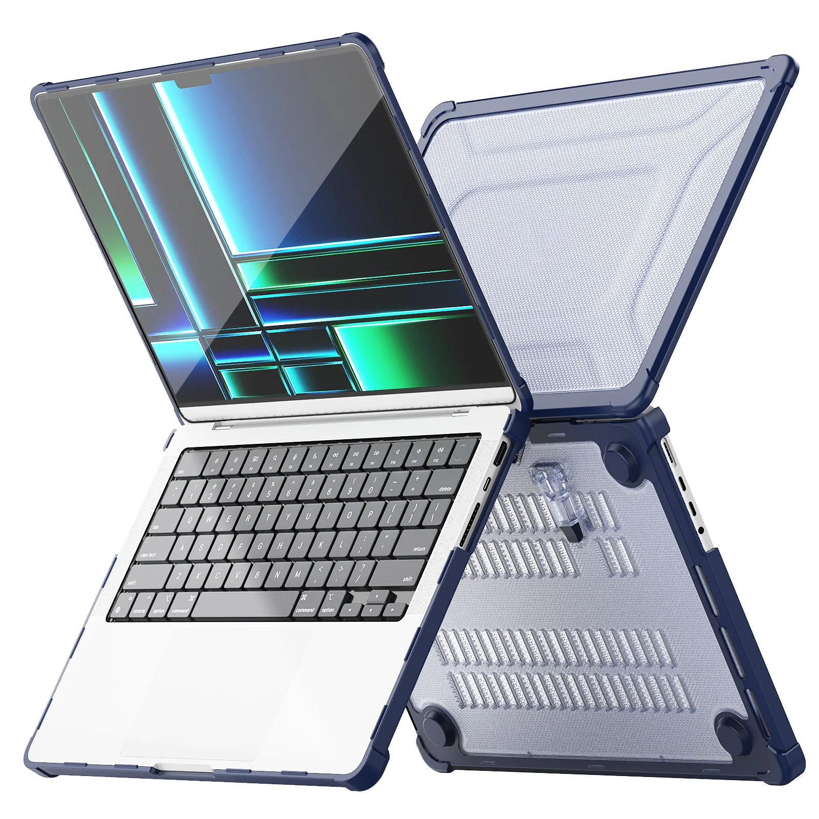 Imagem -02 - Capa Transparente para Laptop Mais Tpu para Macbook Air 13 13.6 Pro 14 Tamanhos A2337 m1 m2 A2681 2023 2023 Lançado A2442 A2779 Capas à Prova de Choque