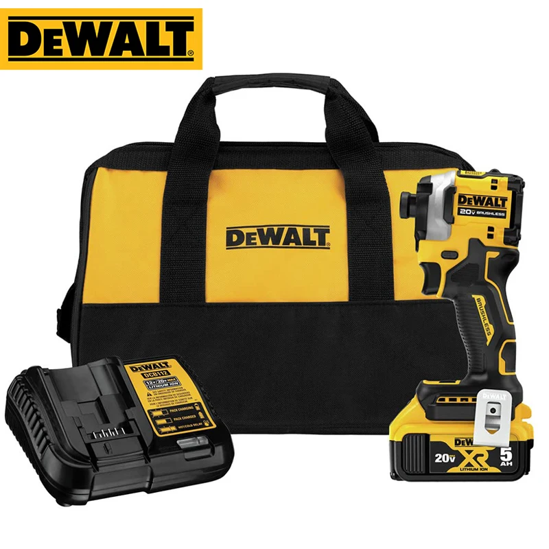 DeWalt Atomic Compact 20V Impact Driver DCF850 1/4 In. Brushless Cordless 3-Speed Trigger 3250RPM Electric Screwdriver Drill