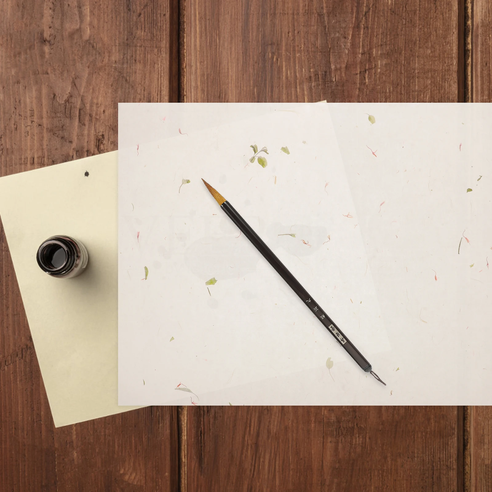 50 Sheets Flower Pattern Rice Paper 34x45cm Calligraphy Art Stationery Writing Drawing Paper for Practice Beginner Advanced