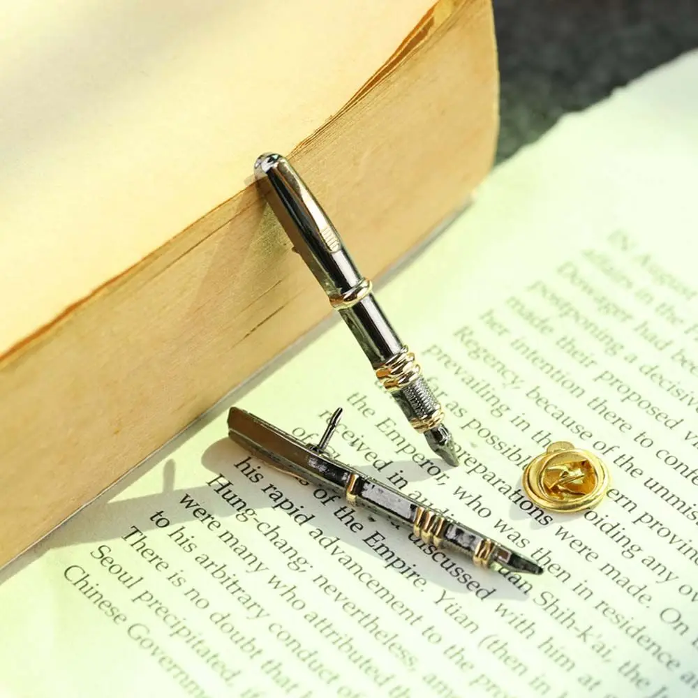 Badge Tie Pocket Button Suit Decoration Brooch Pins Pen Shape Pen Shape Brooch Men Brooches Suit Shirt Brooch Korean Style