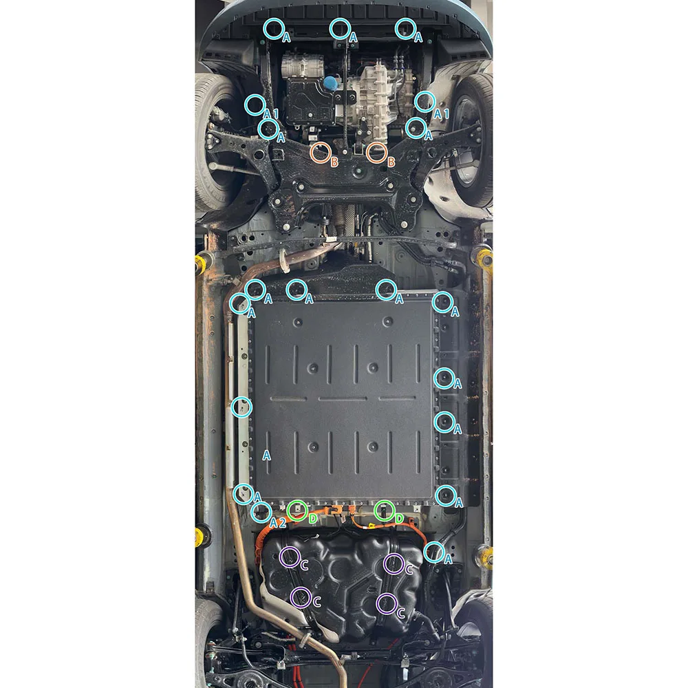 For JETOUR SHANHAI L7 PLUS 2025 121KM Under Engine Guard Splash Shield Mud Fender Cover Plate Fender Mudguard Protector