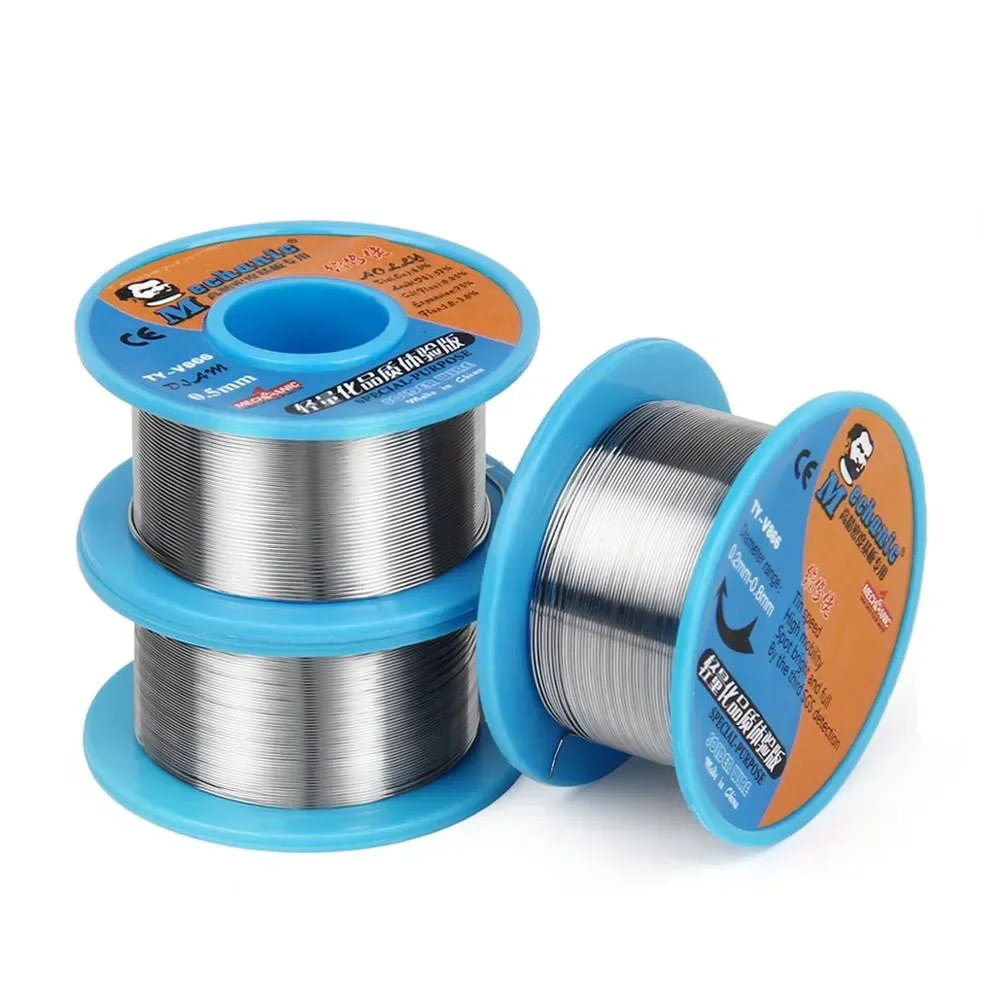 MECHANIC TY-V866 0.2/0.3/0.4/0.5/0.6/0.8mm Sn63/Pb37 Mild Rosin Core 183℃ Melting Point Solder Wire Soldering Flux 1.0-3.0% Tool