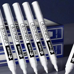 Waterproof White Marker Pen Permanent Graffiti Gel Pencil Oily Pens маркери фломастеры Tire Painting Notebook D