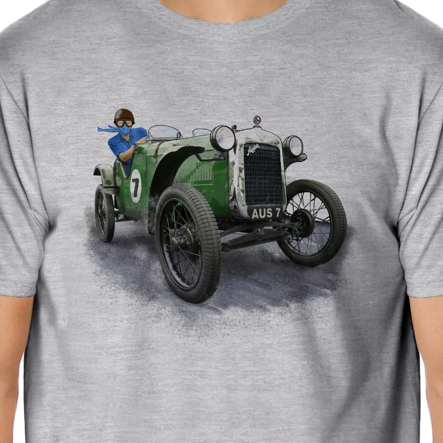 Vintage Austin 7 Racer Motorsport T-Shirt. Summer Cotton Short Sleeve O-Neck Mens T Shirt New S-3XL