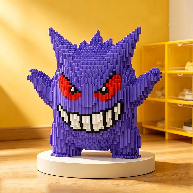 Pokemon Gengar Building Block Bulbasaur Charmander 3D Model Assembly Connection Mini Brick Figure Toys for Home Decora