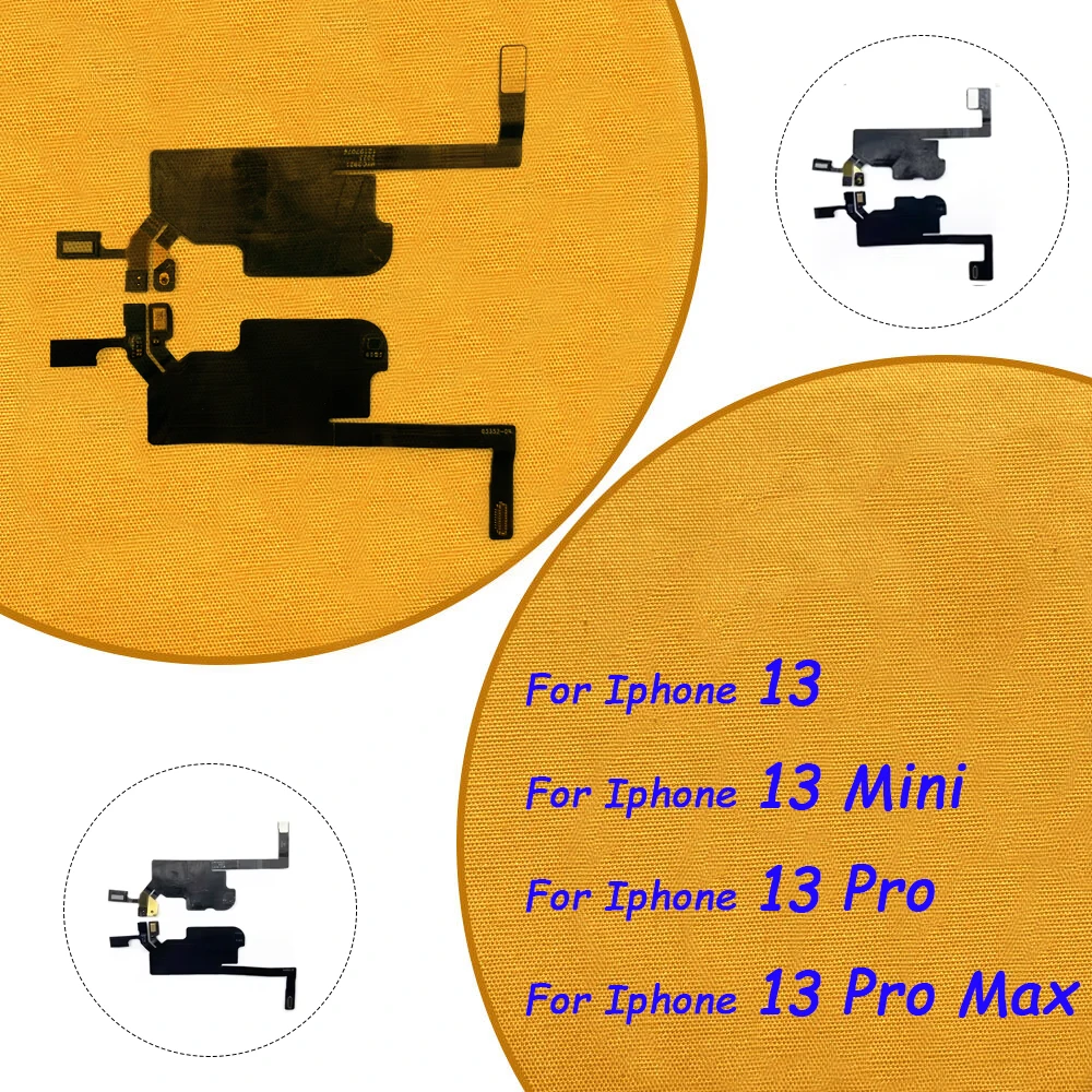 1pcs Top Front Earpiece Flex Cable For IPhone 13 Pro Max / 13 mini Sensor Proximity Small Earphone Ear Speaker