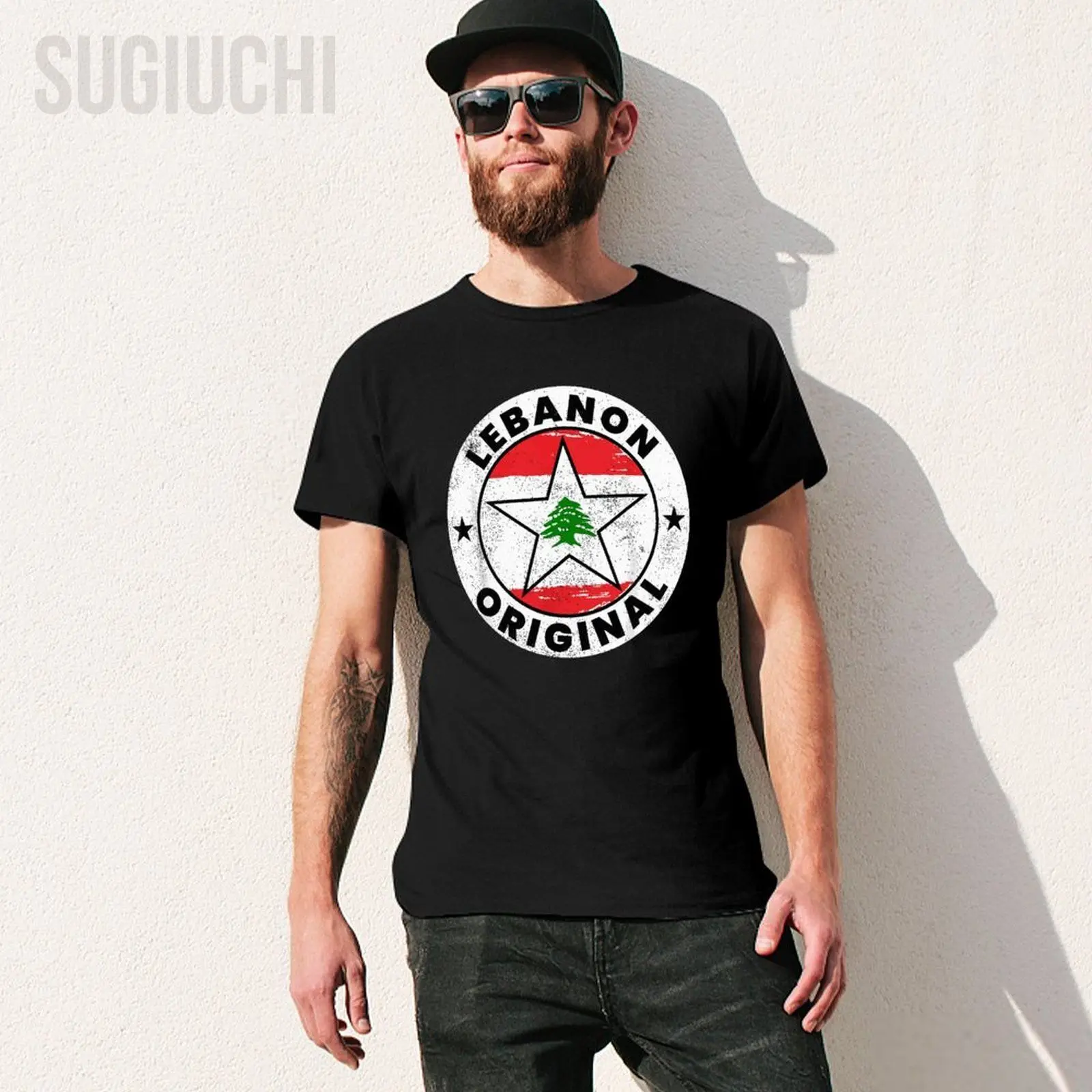 Unisex Men Lebanese Original Lebanon Flag Lebanese Tshirt Tees T Shirts Women Boys 100% Cotton T-Shirt