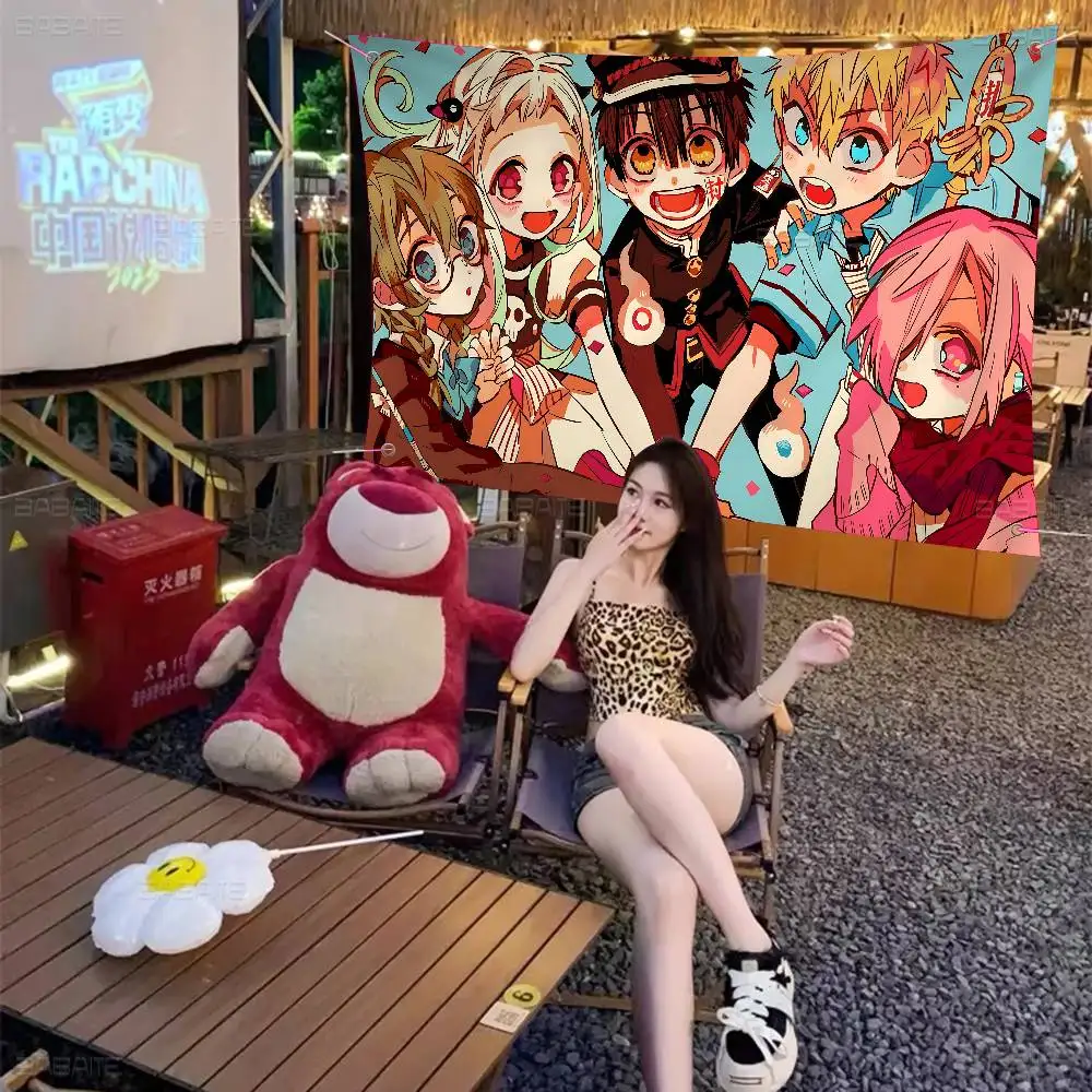 Toilet Bound Hanako Kun Anime DIY Flag For Family Group Photo Living Room Home Dorm Decor Wall Art Decor Banner