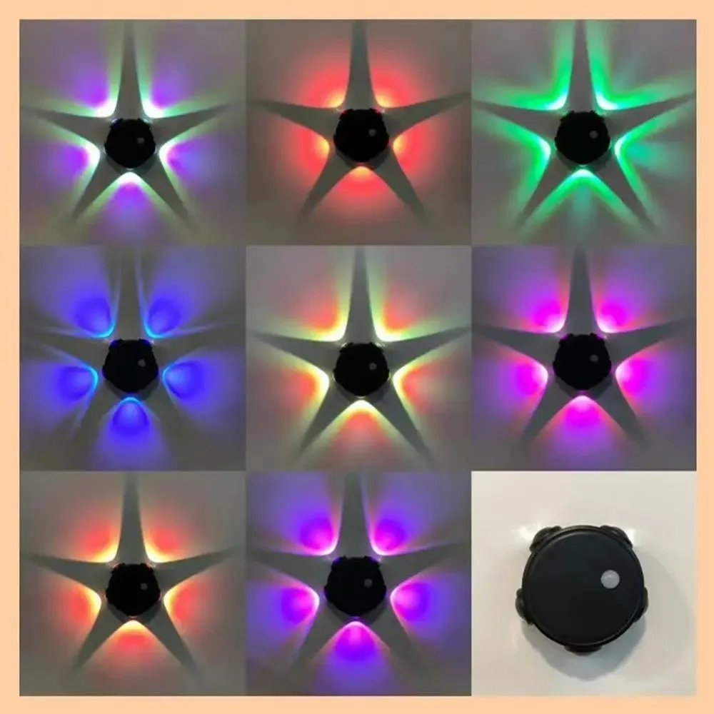 4 / 5 Head Motion Sensor Night Light Tri color/RGB Cordless Magnetic Wall Lamp Magnetic Rechargeable Cat Eye Ambient Light