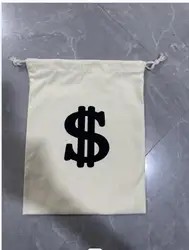 Halloween Money Bags With Dollar Signs Money Bag Prop Drawstring Pouches Money Sacks Party Favors For Bank Robber Pirate