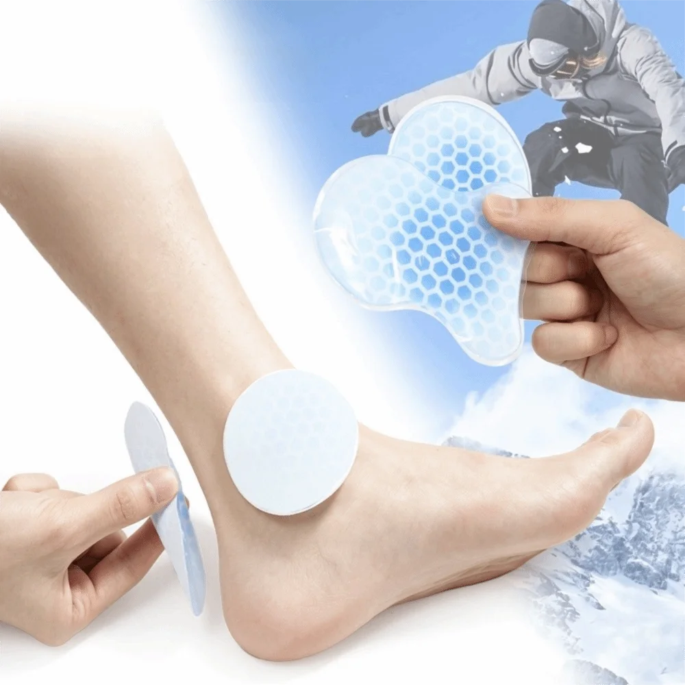 Anti-Friction Gel Pad for Ski Boots Silicone Cushioning Soft Construction Ski Boots Ankle Pad Soft Absorbing Impacts