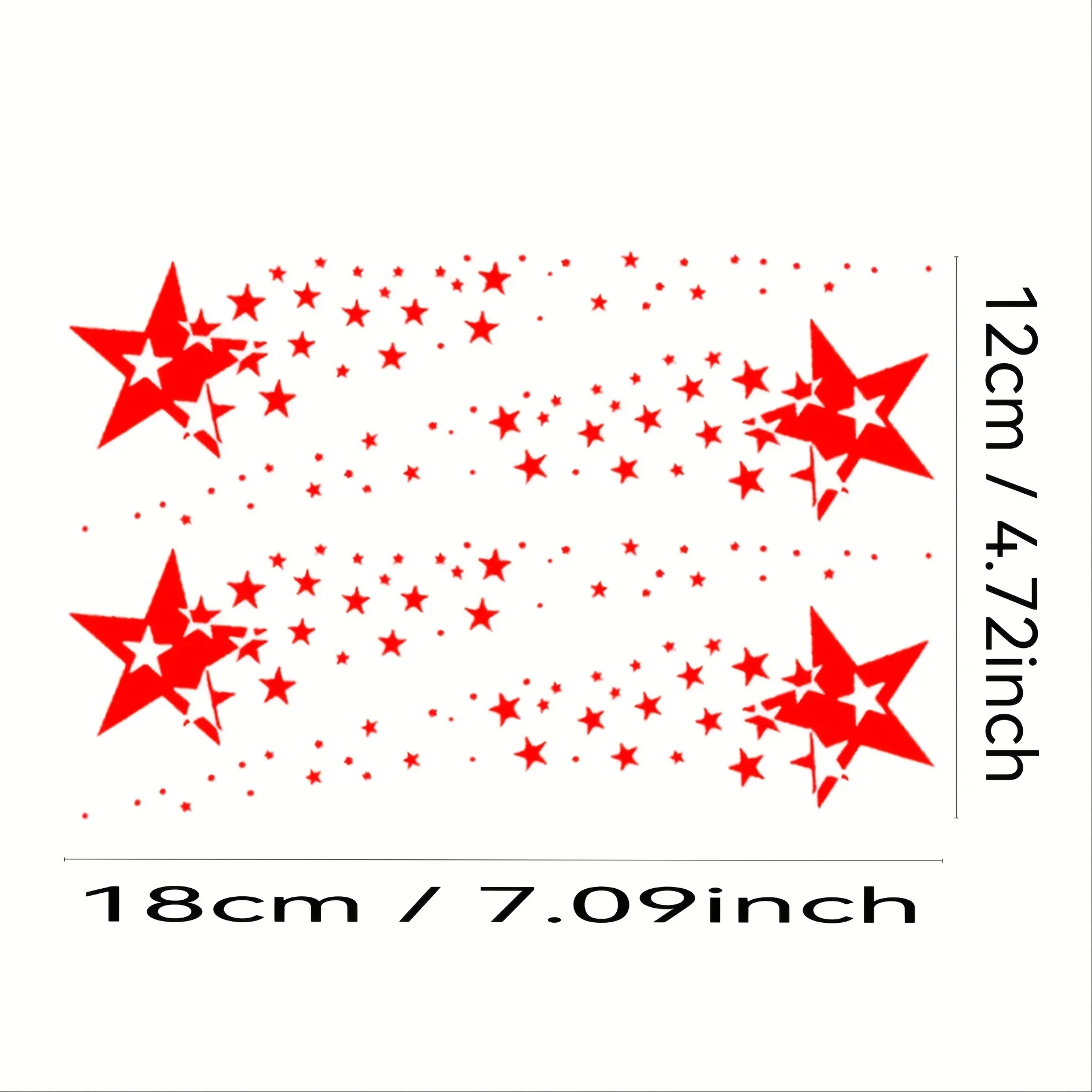 4PC Waterproof 2D Flat 4-Star Racing Vinyl Decal, Creative Sticker for Motorcycle Helmet Fuel Tank Engine Cover Multiple Colors