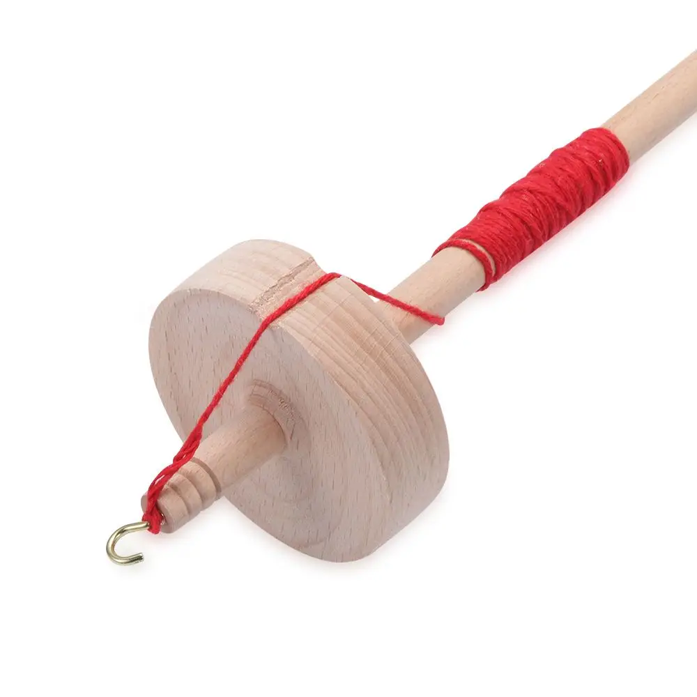 Rop Spindle Top Whorl Yarn Spin Hand Carved Wooden Whorl Drop Spindle For Beginners Hogard Storage Tools Sewing Accessories