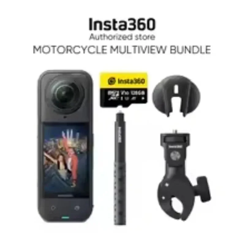 كاميرا Insta360 X5 - كاميرا 8K مقاومة للماء 360 درجة مع مستشعرات 1/1.28 بوصة 48 ميجابكسل، فيديو 8K 360 HDR، صورة 72 ميجابكسل 360 للرياضة و Tr