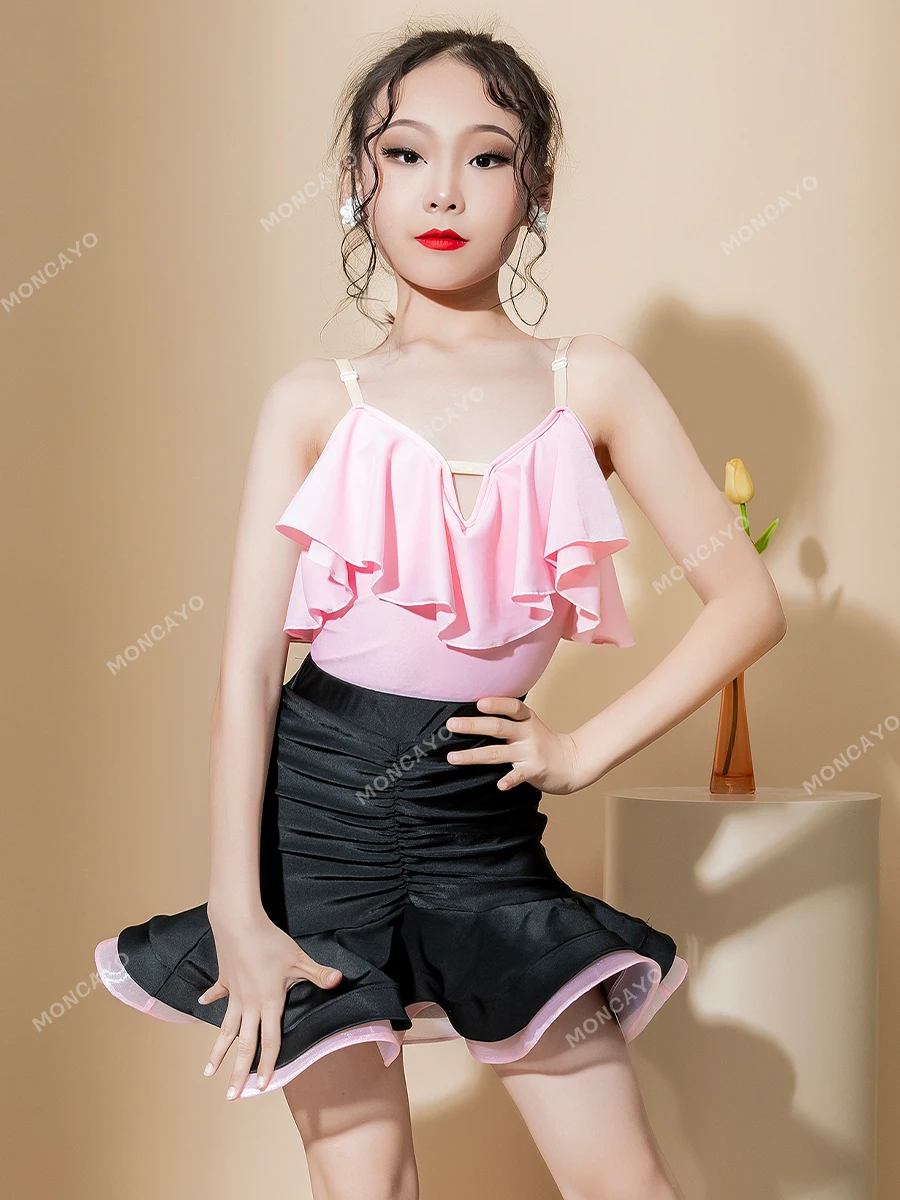 

Cha Cha Tango Rumba Samba Latin Dance Dress Girls Child Training Competition Ballroom Dance Dresses Kids Performance Clothes