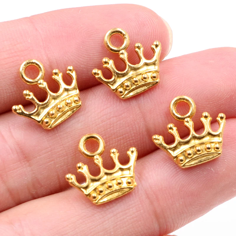 20pcs Charms Crown 13x14mm Tibetan Silver/Bronze Plated Pendants Antique Jewelry Making DIY Handmade Craft