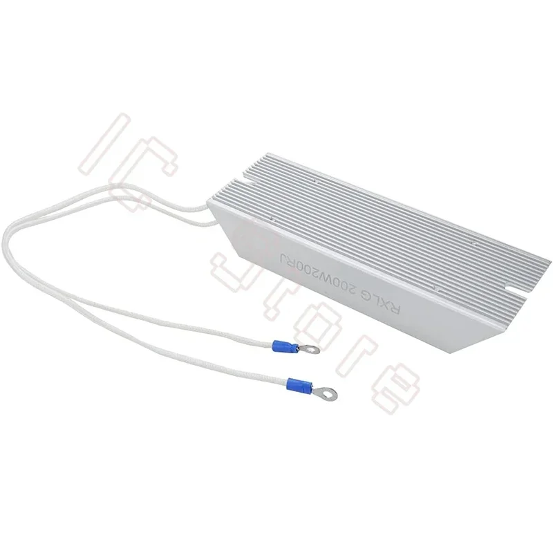 1PCS RXLG Aluminum Shell Braking Resistor 200W 10RJ 20RJ 30RJ 40RJ 50RJ 75RJ 100RJ 150RJ 300RJ Ohm