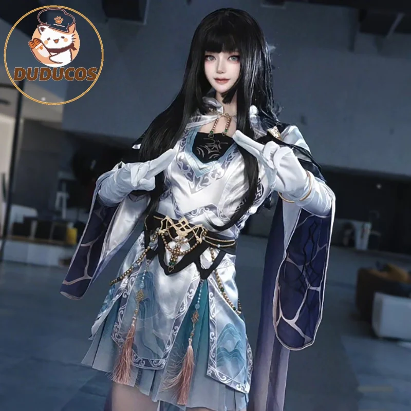 

DUDUR Game Love and Deepspace Heroine Cosplay Costume Flowing Clouds Embrace Breeze Battle Uniform Accessories Full Set Dress Up