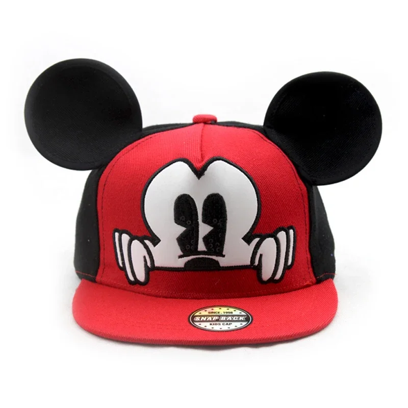 Disney Waflera Mickey Mouse Hat For Kids Baby Boy Girl Baseball Cap Fashion Children Hip Hop Caps Kids Snapback Breathable Hats