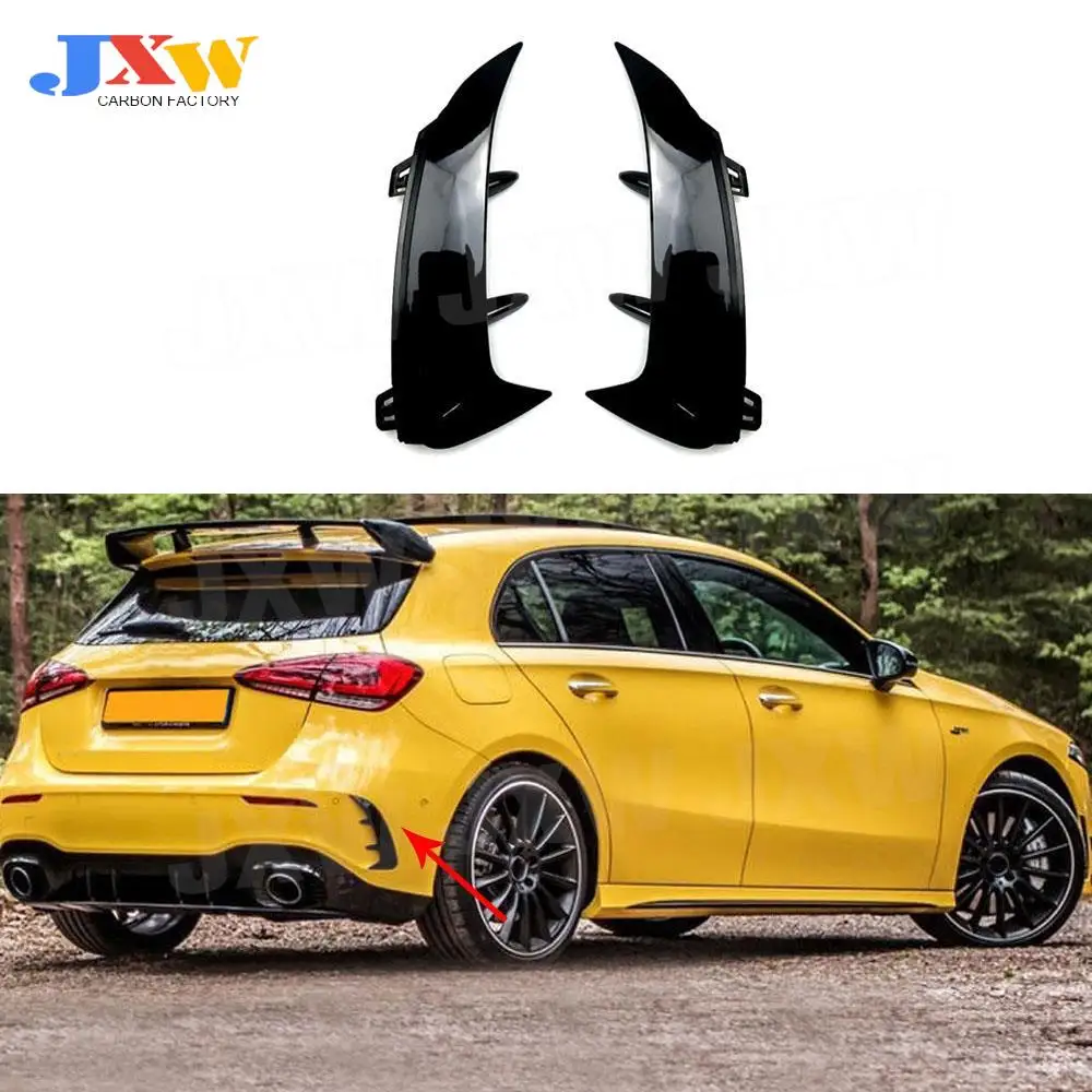 

ABS Black Rear Bumper Side Air Vent Cover Fender Trim Sticker For Benz A Class W177 Hatchback A180 A200 A250 A35 AMG 2019 2020