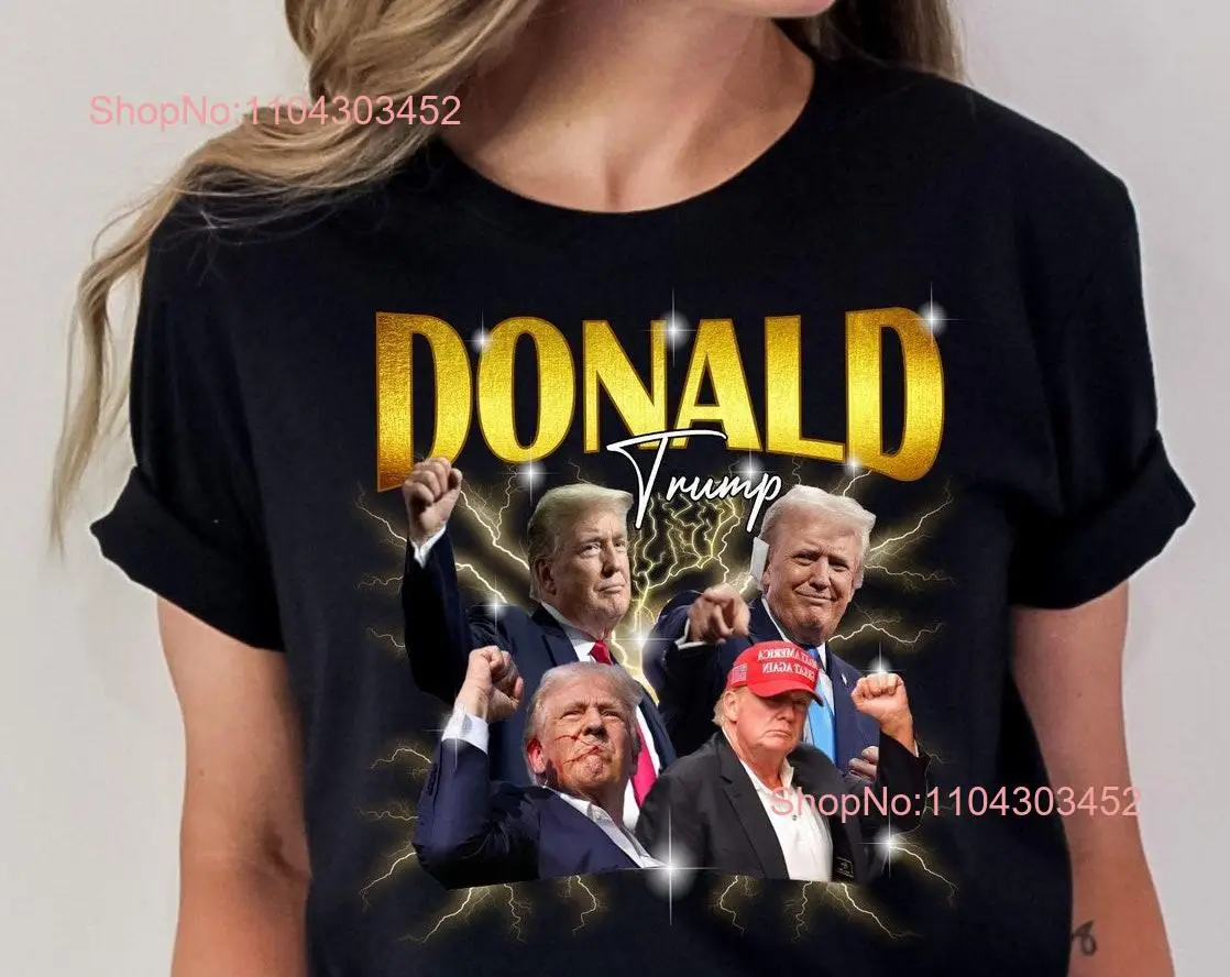 Donald Trump Bootleg T Shirt For PresidenT Rally Republican Voting US Election 2024 long or short sleeves