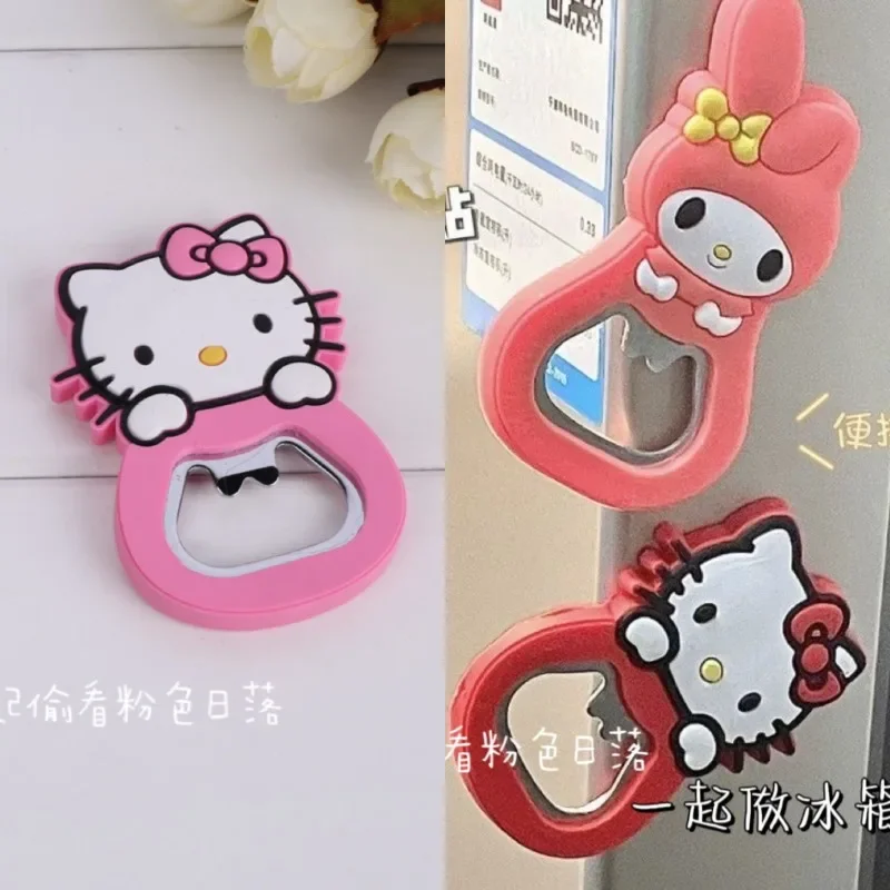 Hello Kitty My melody Bottle Opener Cute Kawaii Fridge Magnet Cartoon Soda Beer Opener Creative Magnetic Portable Wholesale