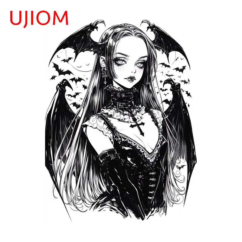 Pegatina gótica de succubus UJIOM, pegatinas atractivas y geniales para sala de juegos, refrigerador, ventana, pared, decoración de paredes para el hogar a prueba de arañazos