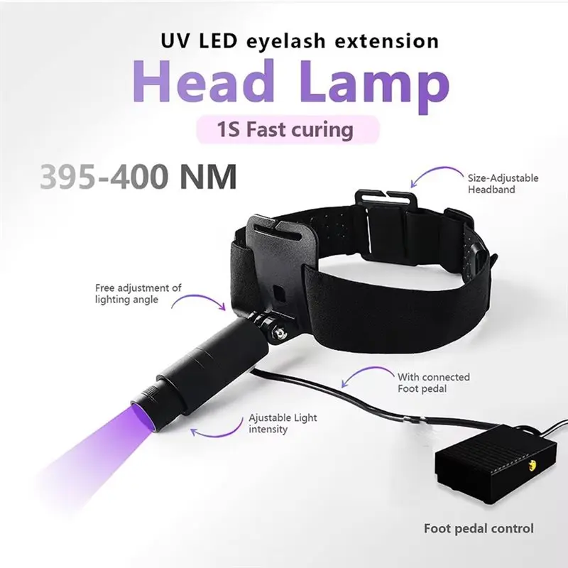 【ADORN】UV Cure Nail Lamp UV Cure Lamp Nail Beauty With Foot Pedal Ultraviolet EU EU Plug