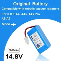 Lithium Battery - NEW 14.4V 2600mAh, ILife INR18650 - M26 - 4S1P for ILIFE A4, A4s, V7, A6, V7s Plus Robot Vacuum Cleaner.