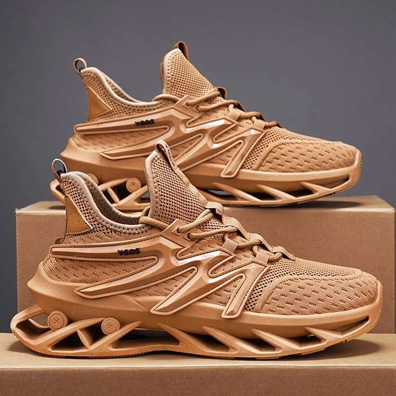

Hot Sale Men Plus Size Flying Weave Shoes Mecha Socks Shoes Thick Sole Trendy Sports Casual Sneakers