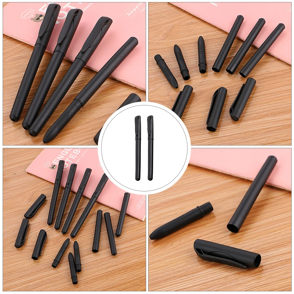 

Lightweight Plastic Empty Gel Pen Holders 100Pcs Pen Shells Practical Pen Components School Supplies For Students Black