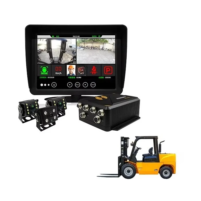 Forklift Safety System AI  DVR Recorder Front Forklift Anti Collision Alarm System
