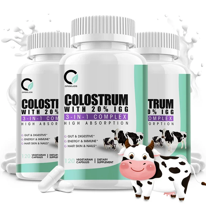 Colostrum Powder Supplement for Gut Health, Immune Support, Muscle Recovery | 20% IgG Highly Concentrated Pure Bovine Colostrum