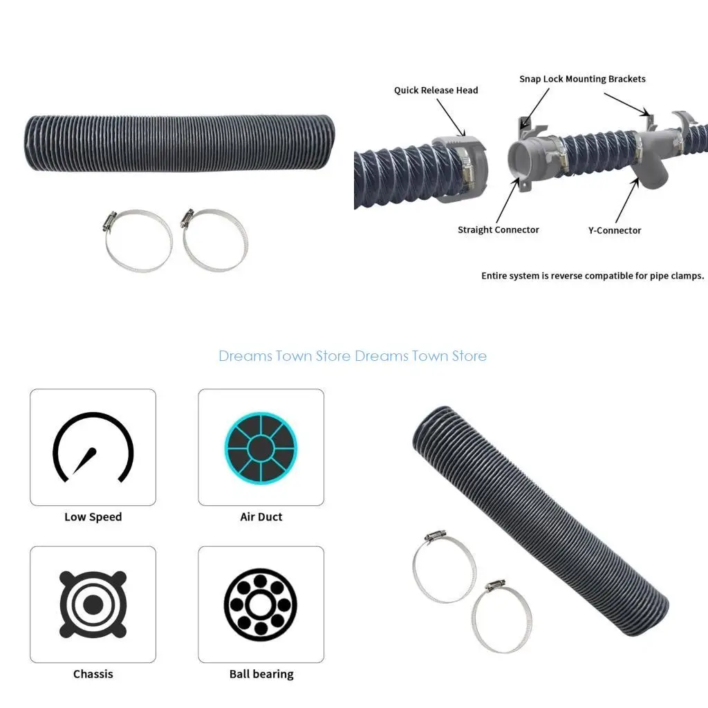 

HX6A Printing Fume Extractor Hose Scalable Smoke Tube for Voron2.4, 2 Meter, Easy Installs